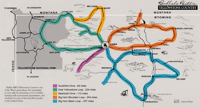 le parc yellowstone cody routes